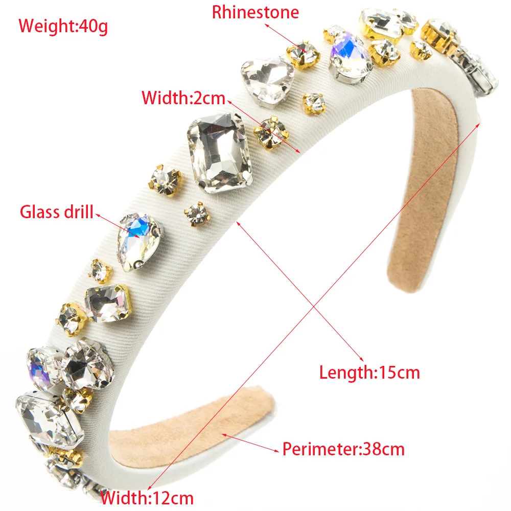 Heming headband fashion niche diamond-encrusted sponge headband femininity simple thin edge hair jewelry supply