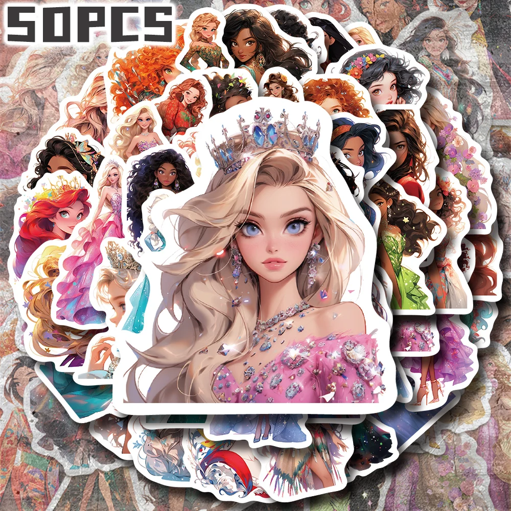 

50pcs The fugitive princess themed non-repeating stickers for holiday gift party decors Back to school Class reward Birthday