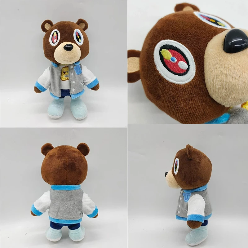 30cm Kawaii Kanye Dropout Bear Teddy Bear Plush Toys Kanye West Graduation Soft Stuffed Home Room Decor Birthday Gift