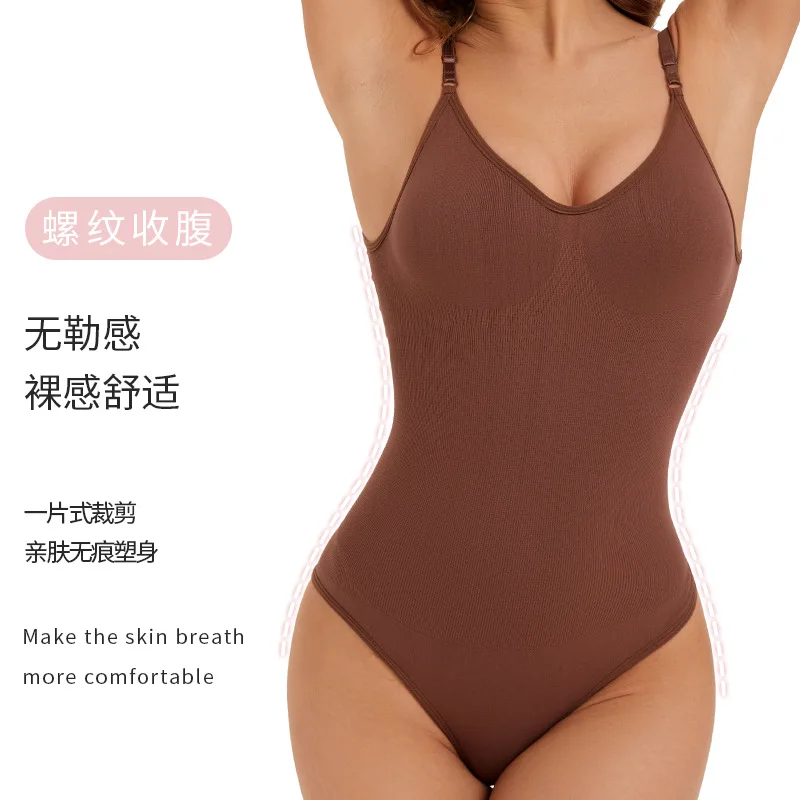 여성용 바디 슈트 Shapewear 요가 원활한 민소매 V 넥 Bodycon 점프 슈트 솔리드 컬러 스포츠 요가 피트니스 여름 2024
