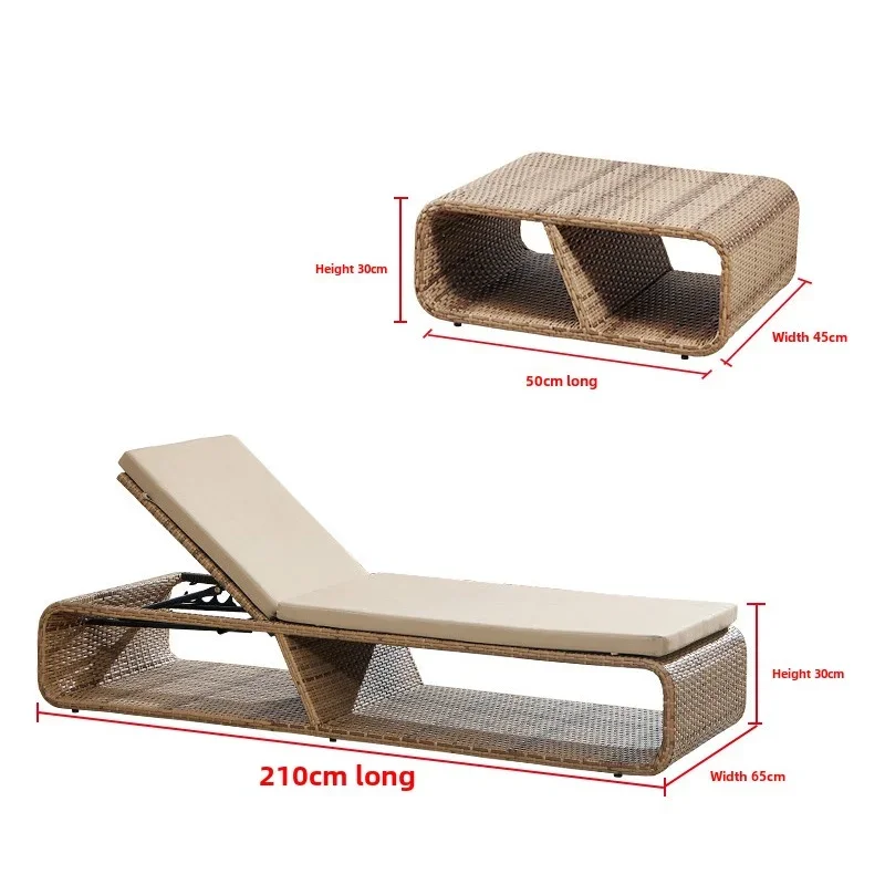 

Outdoor Chaise Courtyard Outdoor Homestay Rattan Bed