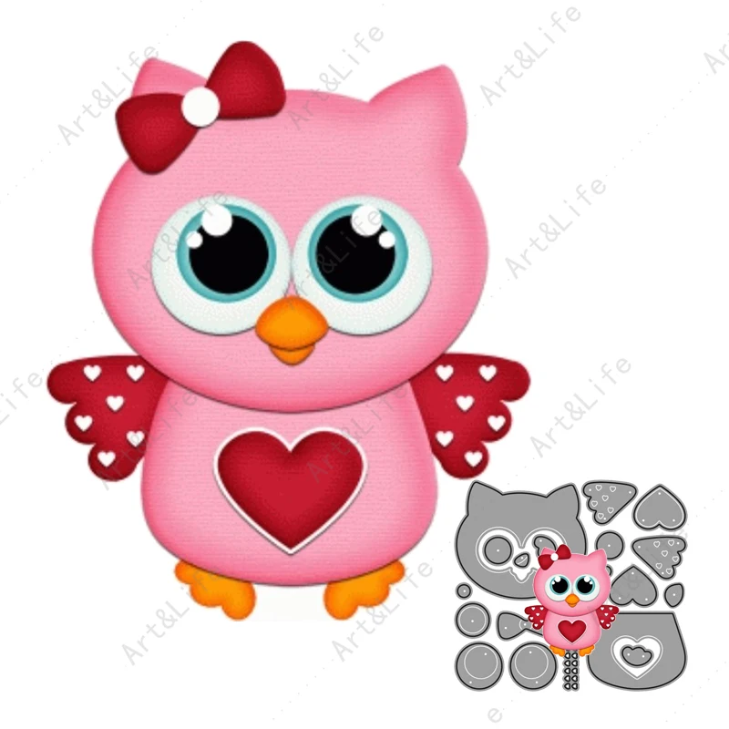 Lovely Owl New Arrival Metal Cutting Dies Cute Animals Stencils for Making Scrapbooking Album Festival Cards Embossing Die Cut