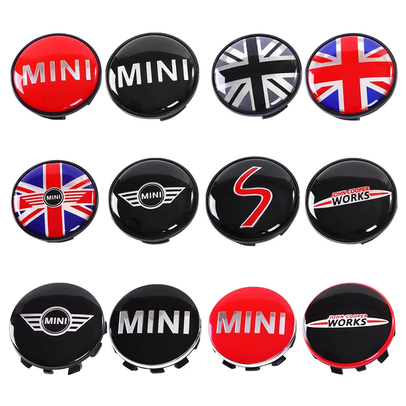 4pcs 54mm 56mm Car Rim Cover Wheel Hub Center Caps Badge Emblem for BMW Mini Cooper F54 F55 F56 F57 F60 R56 R57 R58 R59 JCW One