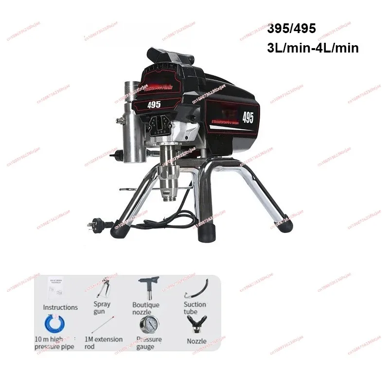 High Pressure Airless Spraying Machine Wall Paint Sprayer Professional Spray Gun 4 L/Min For Ceiling Floor Wall Spraying