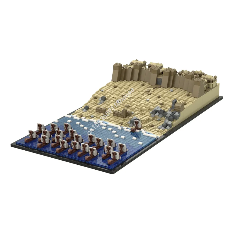 

Набор строительных блоков MOC «Штурм замка Троя», 1378 деталей, конструктор, игрушка для сборки своими руками, идея для рождественского подарка, креативное развивающее средство