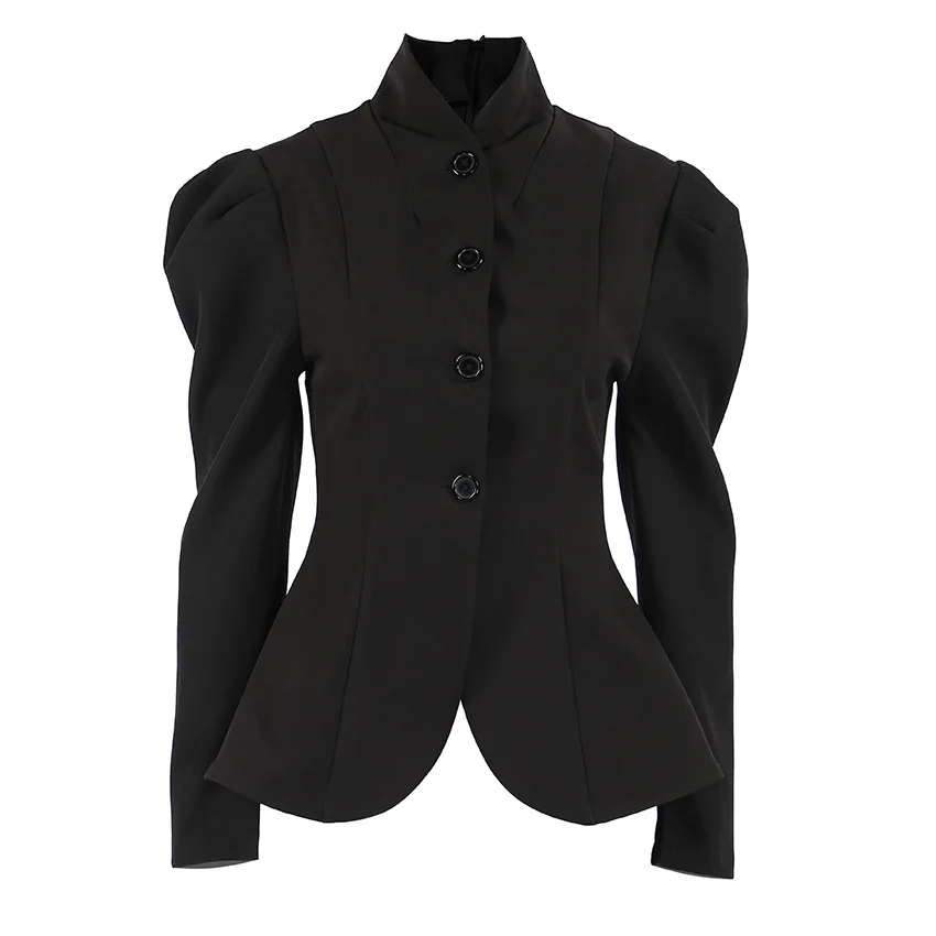 2025 nouveau automne hiver élégant Blazer manteau femmes mode bureau dame à manches longues simple boutonnage vestes noir décontracté mince manteaux