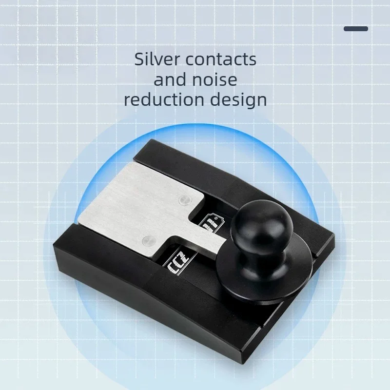 Portable Magnetic Cookie Style Straight Morse Code Key with 3.5mm Jack for Shortwave Radio CW Lightweight Mini
