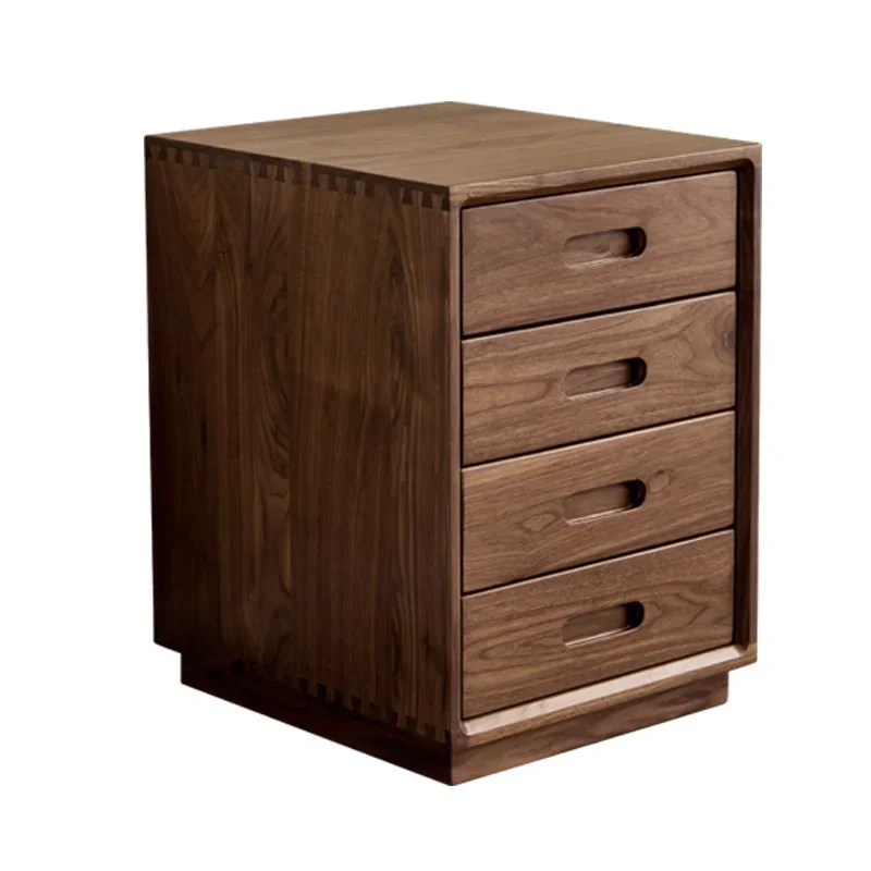 Black Walnut Desk File Cabinet Printer Drawer Solid Wood Storage