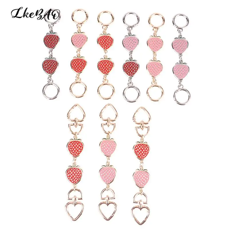 Bag Chain Strap Extender Extension Chain Accessories Strawberry Shaped Replacement Hanging Buckle Chain For Purse Clutch Handbag