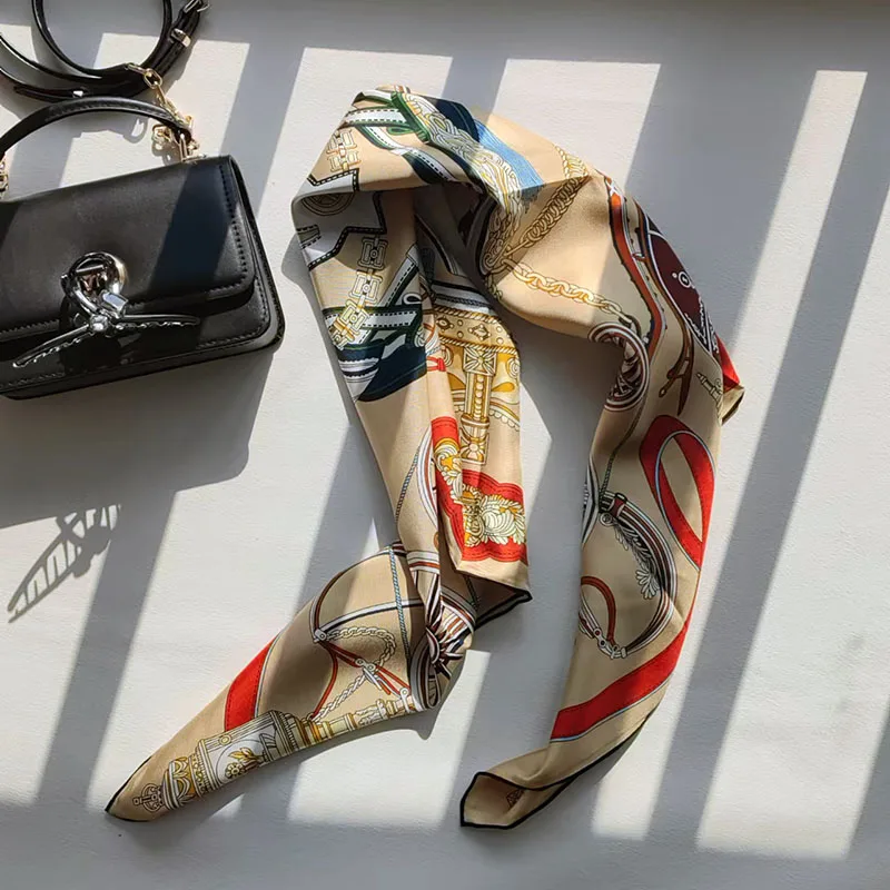 Large Square 100% Silk Scarf Shawl Fashion Prints Womens Spring Fashion Silk Neckerchief Necktie 35\