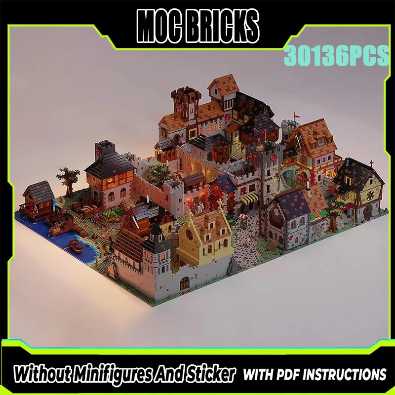 Exquisite new product MOC building block model medieval kingdom castle technology modular children's toy gift DIY assembly set
