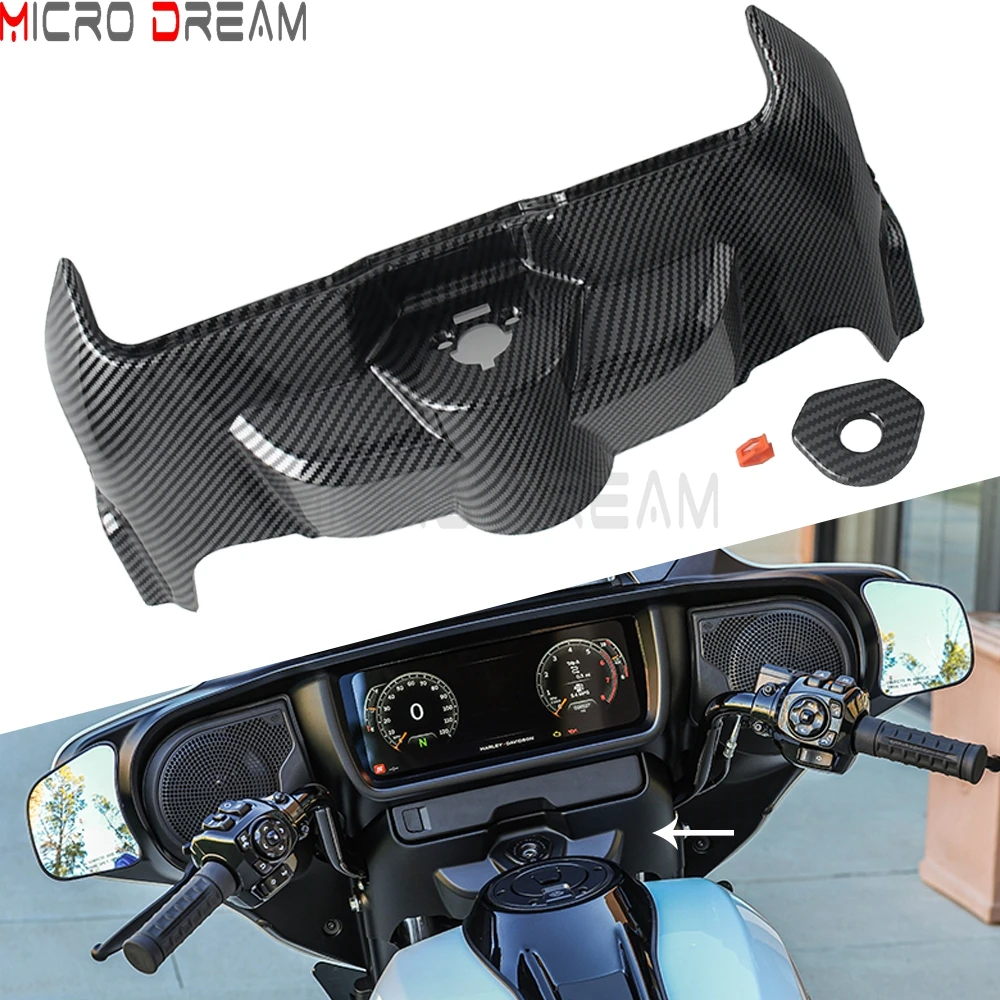 

Motorcycle Carbon Dash Panel Cover Inner Fairing Cap Cover For Harley Touring 2023-25 FLHXSE 2024 2025 FLHX Inner Fairing Covers