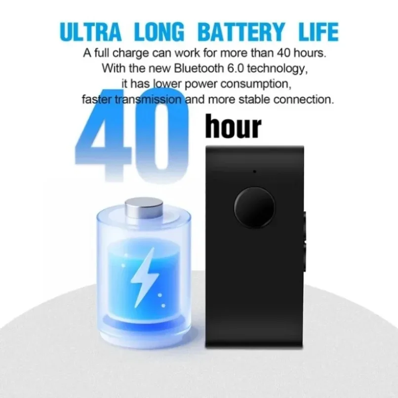 Bluetooth 5.0 Audio Receiver with In-Ear Earphones 3.5mm Wired Headphones HiFi Stereo Wireless Adapter for Car Home Stereo Use view 6