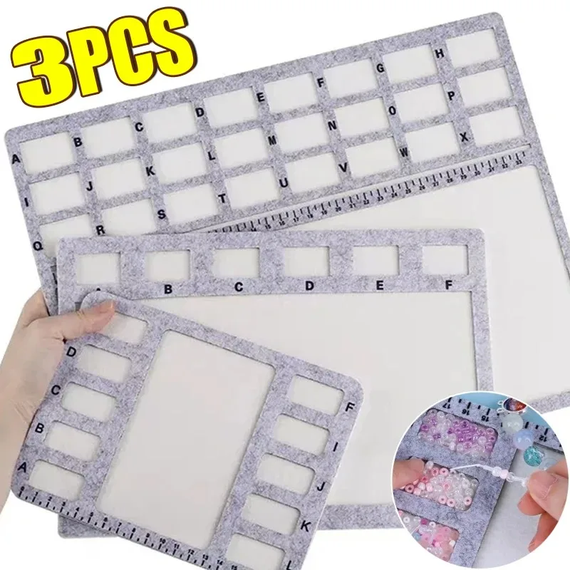 Handmade Felt Mat for Jewelry Making Bead Necklace Bracelet Drawing Board With Markings Beading DIY Tools Beading Pad Stand