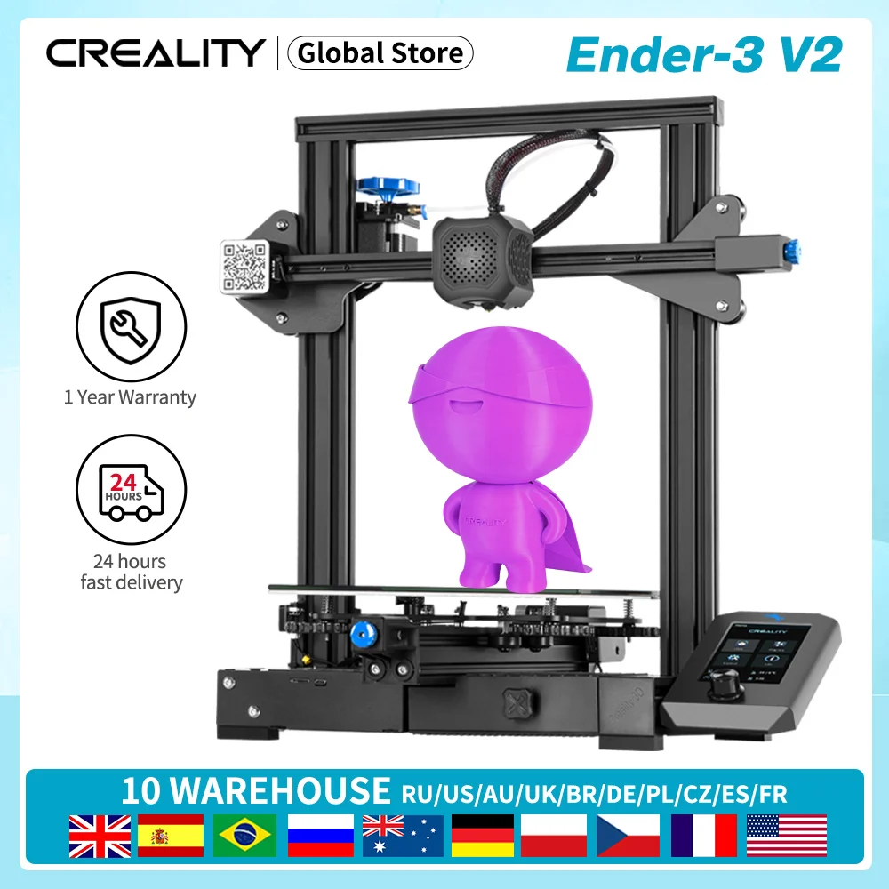 

CREALITY 3D Printer Ender 3 V2/3S1/ 3S1 PRO/Ender 3S1 PLUS FDM Printer Smart Filament Sensor Self-assemble Printer Kit 32 Bit