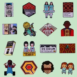 Superior Quality Horror Twin Movie Enamel Pins Collection Evil Guy Killer Lapel Brooch Spooky Halloween Jewelry Gifts Wholesale