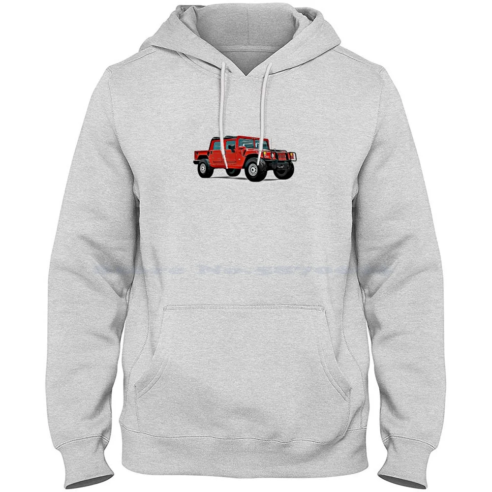 

Cartoon 100% Cotton Hoodie Automotive Cute Cartoon Truck Offroad Pickup Mudder Supercharged V8 Usa Race Car Supercar