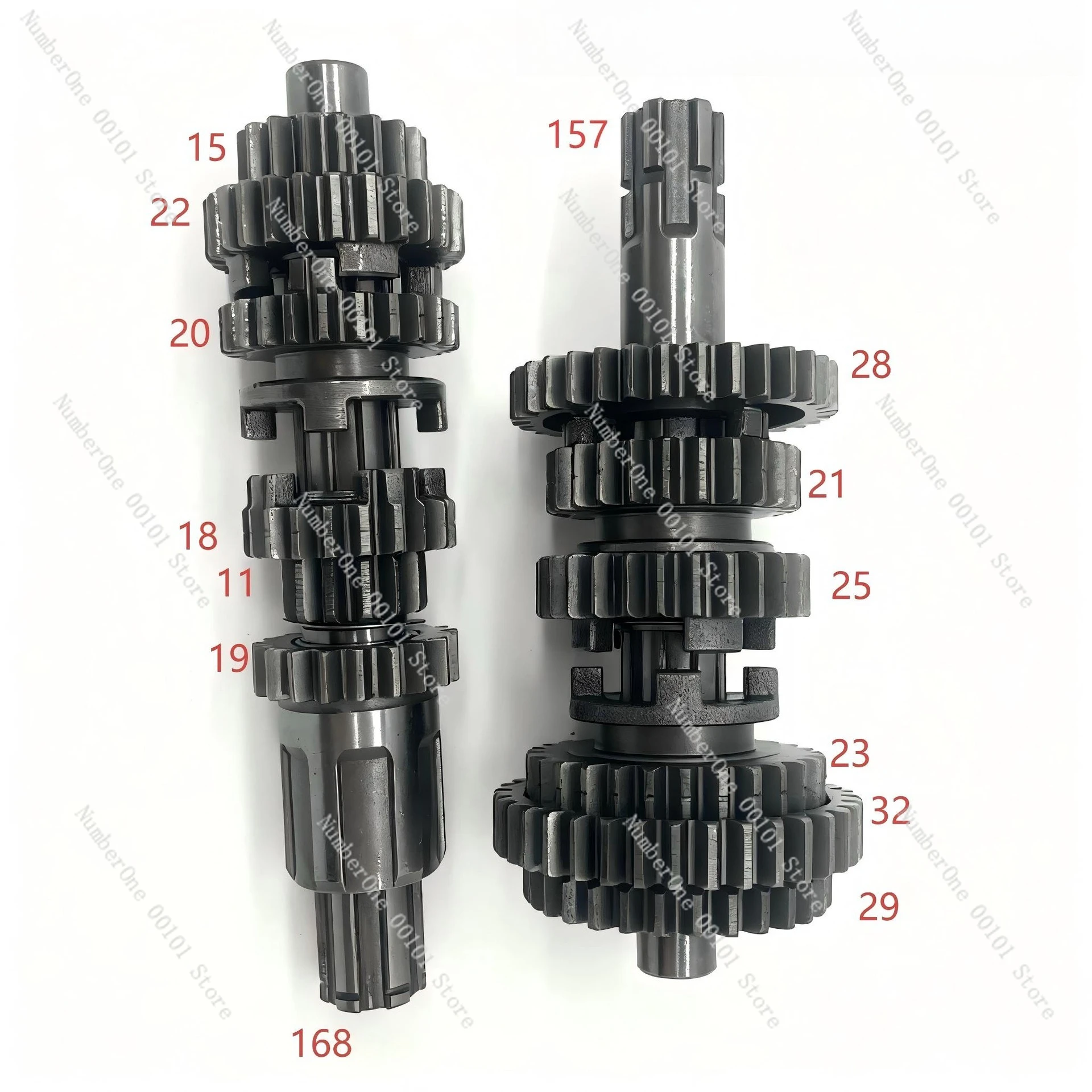 Motorcycle accessories gear fifth gear CG200 ejector main and auxiliary shaft main shaft assembly set teeth
