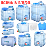 5-20L Portable Water Container with Faucet Leakproof Water Storage Carrier Large Capacity Water Bucket Bag for Camping Picnic