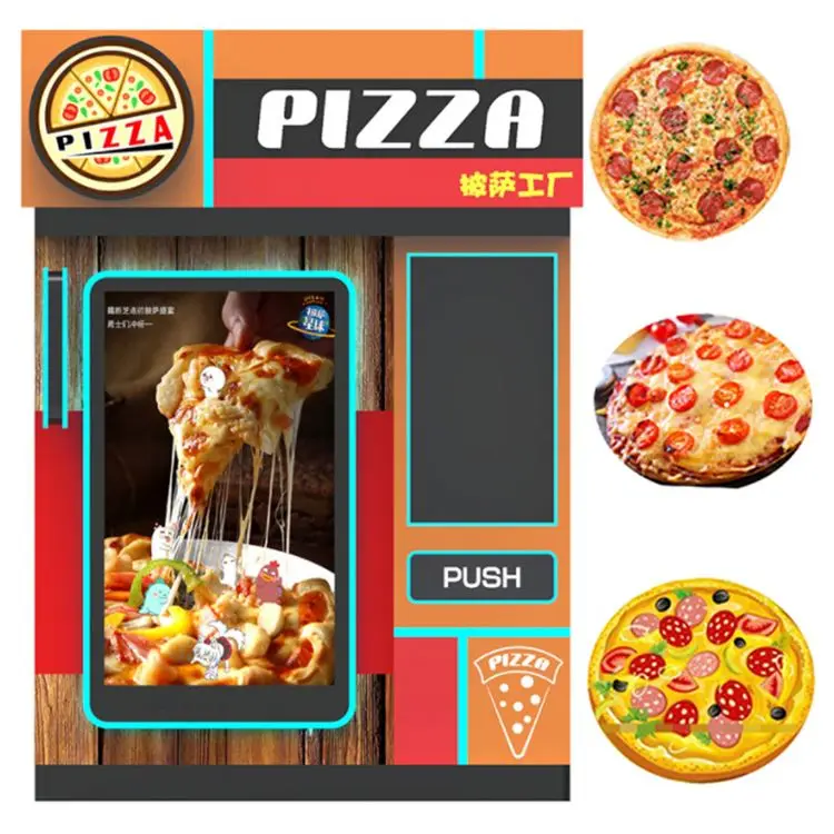 Pizza Robot Vending Smart Heated Hot For Fast Food Pizza Vending Machine Dispenser With Lift