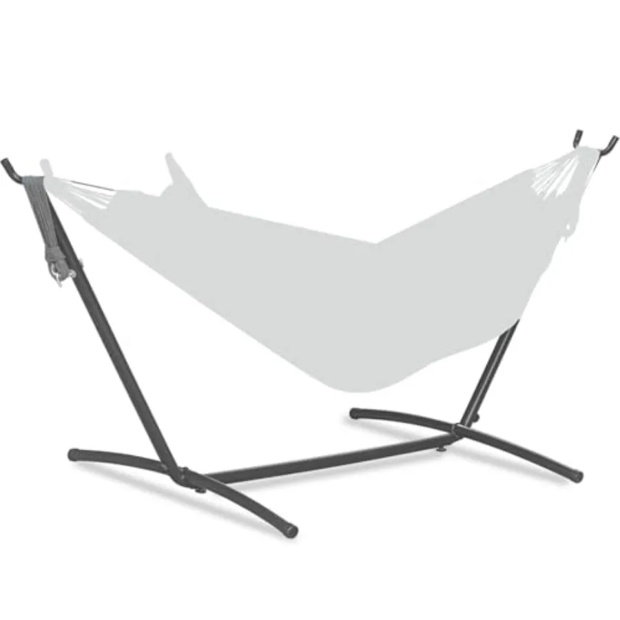 

Подставка для гамака, черная, для использования на улице, прочная стальная рама с черным покрытием, высокая грузоподъемность, легкий вес, компактный дизайн.