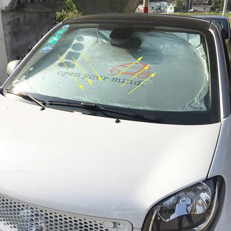 

Car Windshield Cover Sunshade UV Protection Shield Car Styling Folding Window Sun Shade For Smart 451 453 Fortwo Forfour