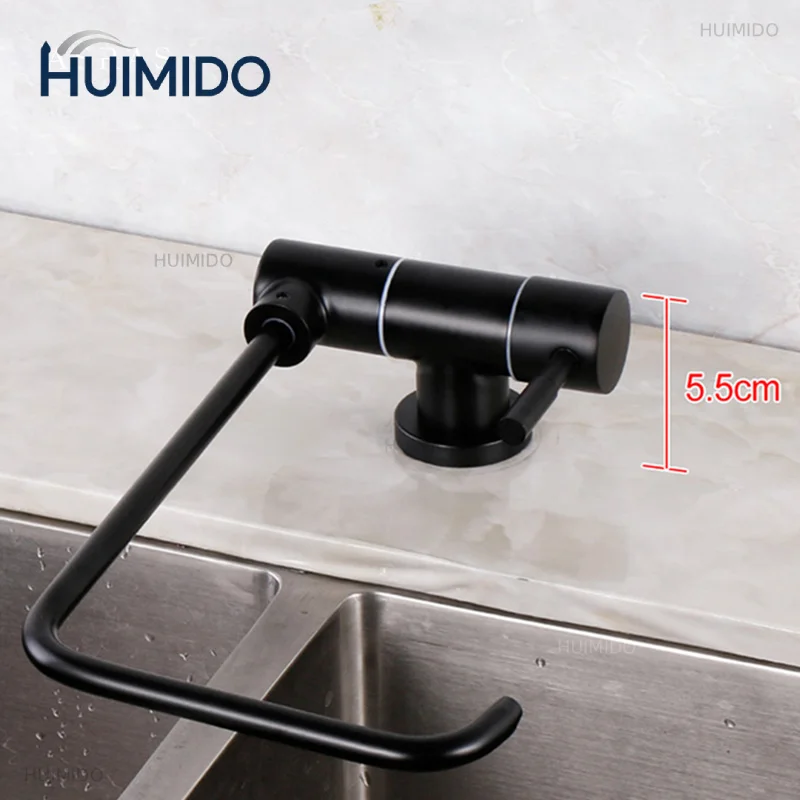 Inside Window Drinking Faucet Kitchen Filter Faucets Black 304 Stainless Steel Brushed Single Cold Water Purifier Kitchen Tap