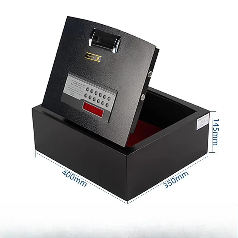 All steel flip-up safe household small hotel room safe deposit box hidden wardrobe embedded