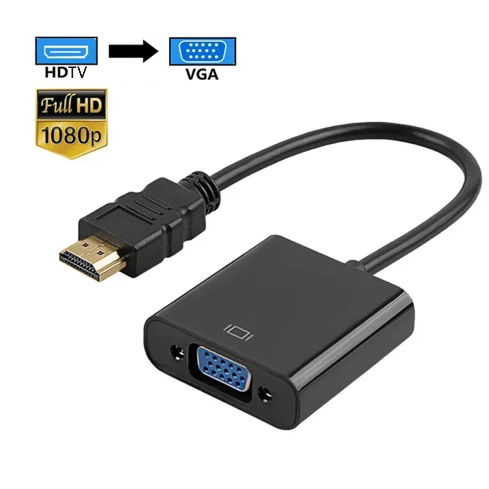 

HD 1080P HDTV-Compatible To VGA Cable Converter HDMI Male to VGA Female Converter Adapter for Tablet