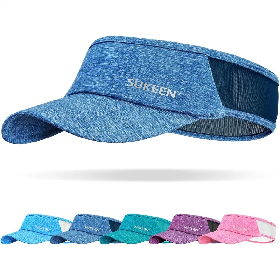 

Sukeen Sports Sun Visor Men Women Lightweight Portable Cooling Stretchy Visor Hat for Running Golf Daily Wear
