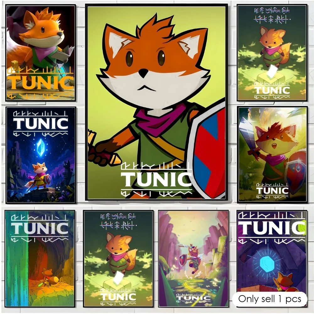 Cute Game T-Tunic Poster Decorative Wall Art Stickers Mural Photo Print for Home Living Room Hallway Decor