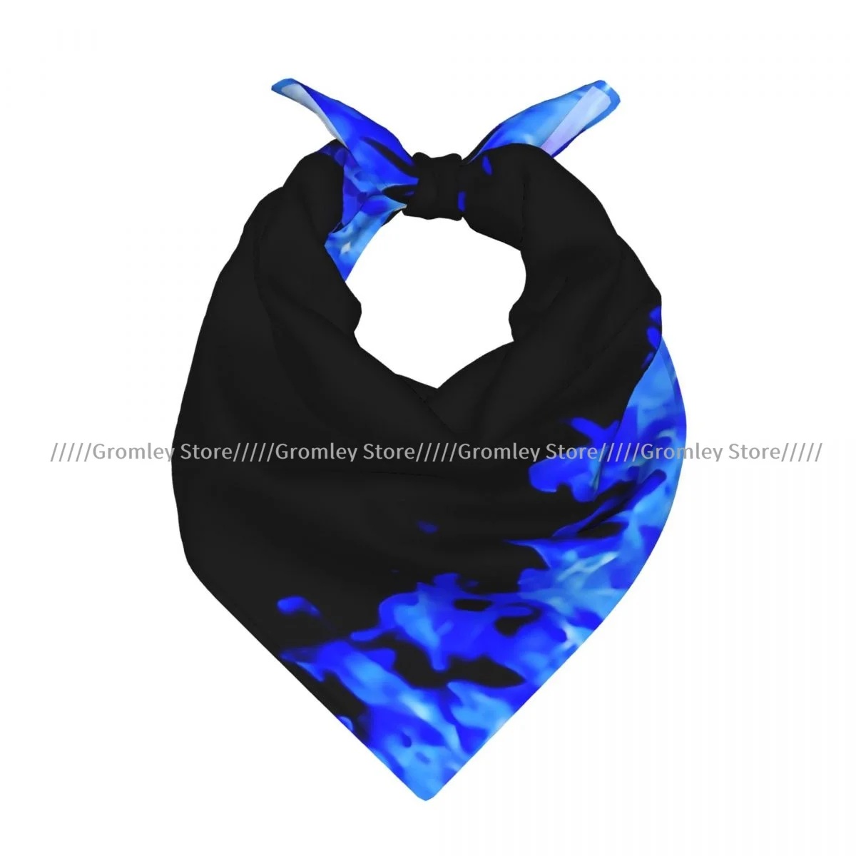 

Abstract Blue Fire Frame Square Towel Multifunctional Neck Scarf Hair Bandana