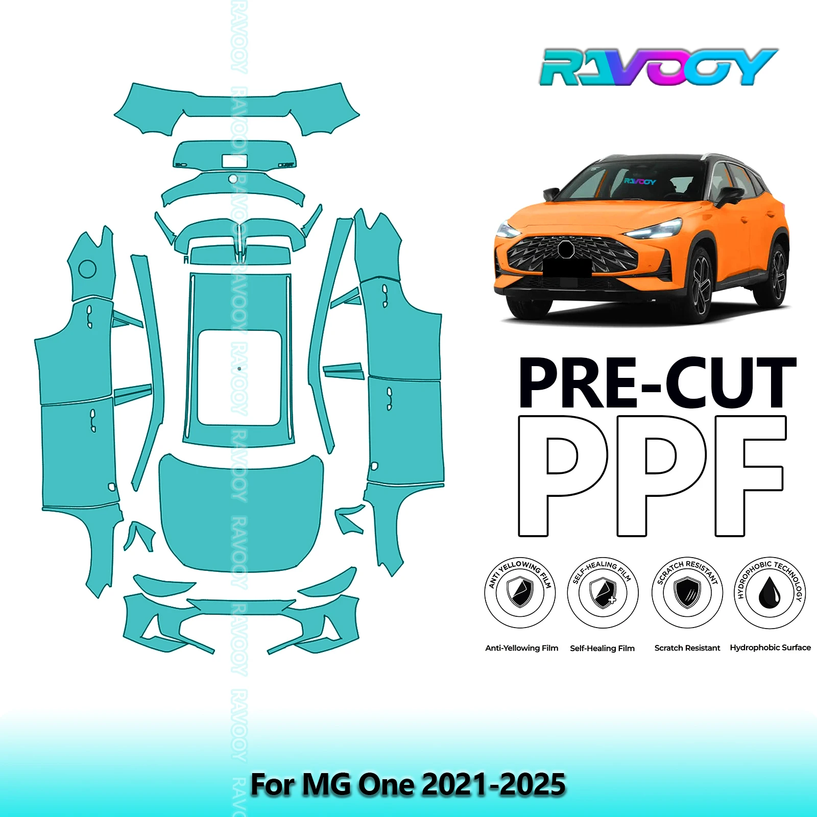 

Full Vehicle Clear Bra Precut PPF Paint Protection Film For MG One 2021-2025