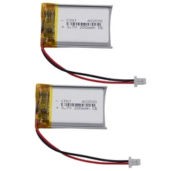 2pcs 3.7v 200mah 0.74Wh Li Lithium Battery 402030 Li-ion Cell JST 2pin1.0mm Connector For Mouse Bluetooth Speaker Headphones