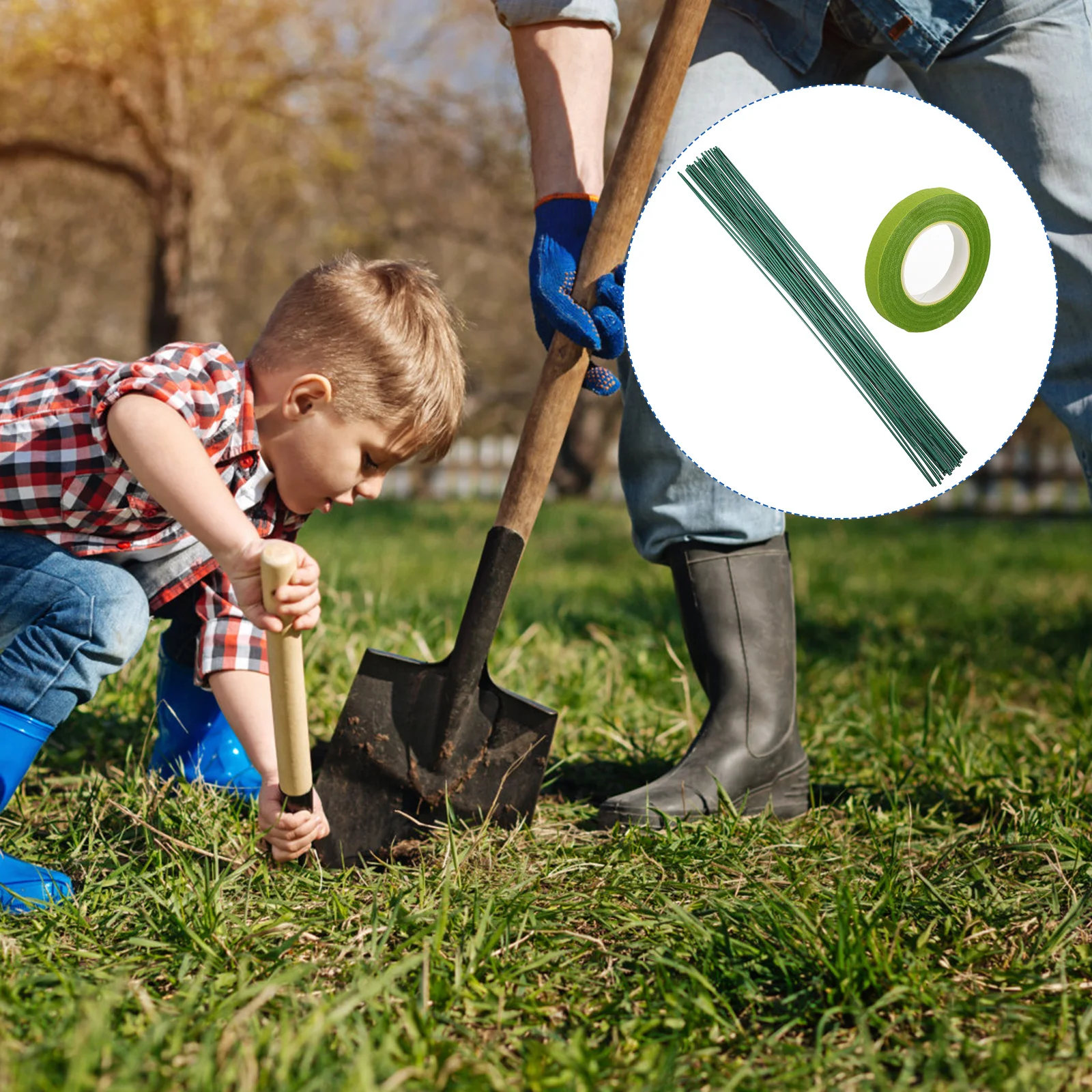 

30pcs Green Thick Stem Iron Floral Wire Stems Flower Crafts Diy Accessories Wedding Bouquets Home Decoration Flexible Floristry