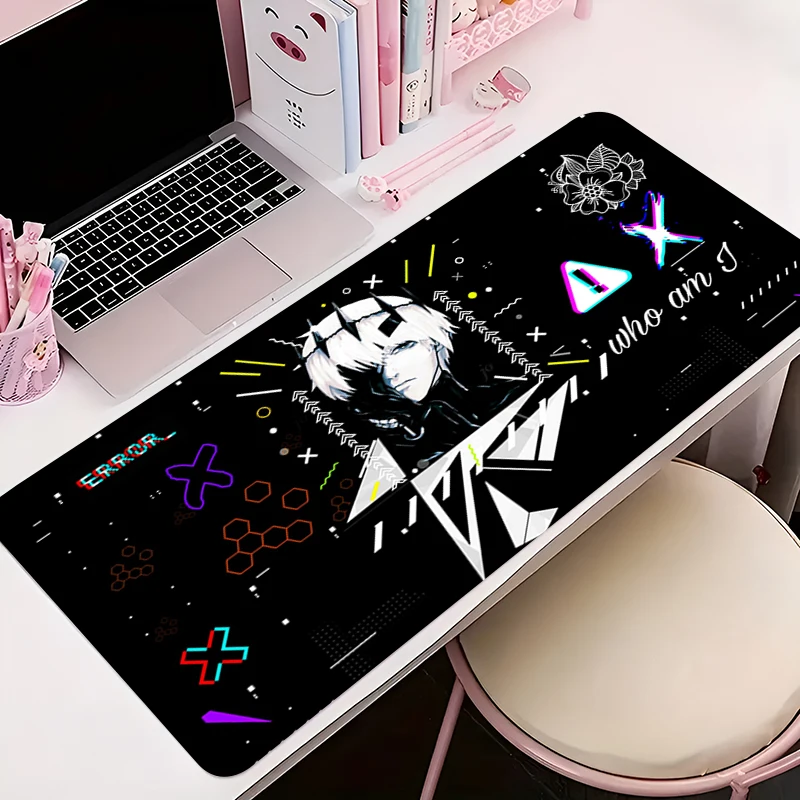 Коврик для мыши T-tokyo Ghoul Kaneki Ken Настольный коврик Аниме игровой коврик для игровой мыши Скоростной компьютерный и офисный геймерский шкаф Коврик для клавиатуры