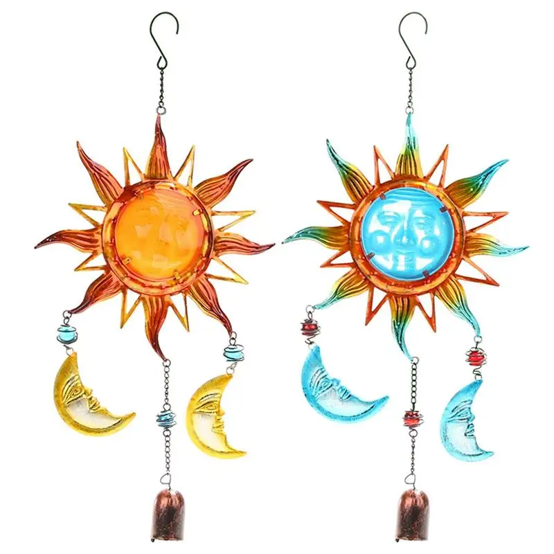 

1PC Moon Wind Chimes Gradient Wind Bell Metal Pendant Decoration Gradient Wind Bell Metal Pendant Decor For Window Home Garden
