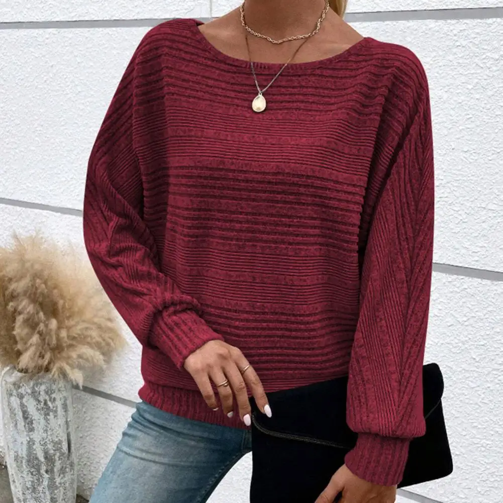 Autumn/Winter New Comfortable Casual Solid Color Sweaters Long Sleeve Round Collar Splicing Head Pullover 2024 Loose Female Tops