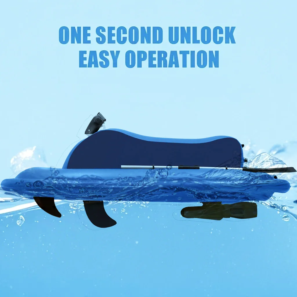 Portable Inflatable Jet Ski Ride‑On Blow‑Up Motor Cruiser Float Boat For Lake And Ocean Water Sport