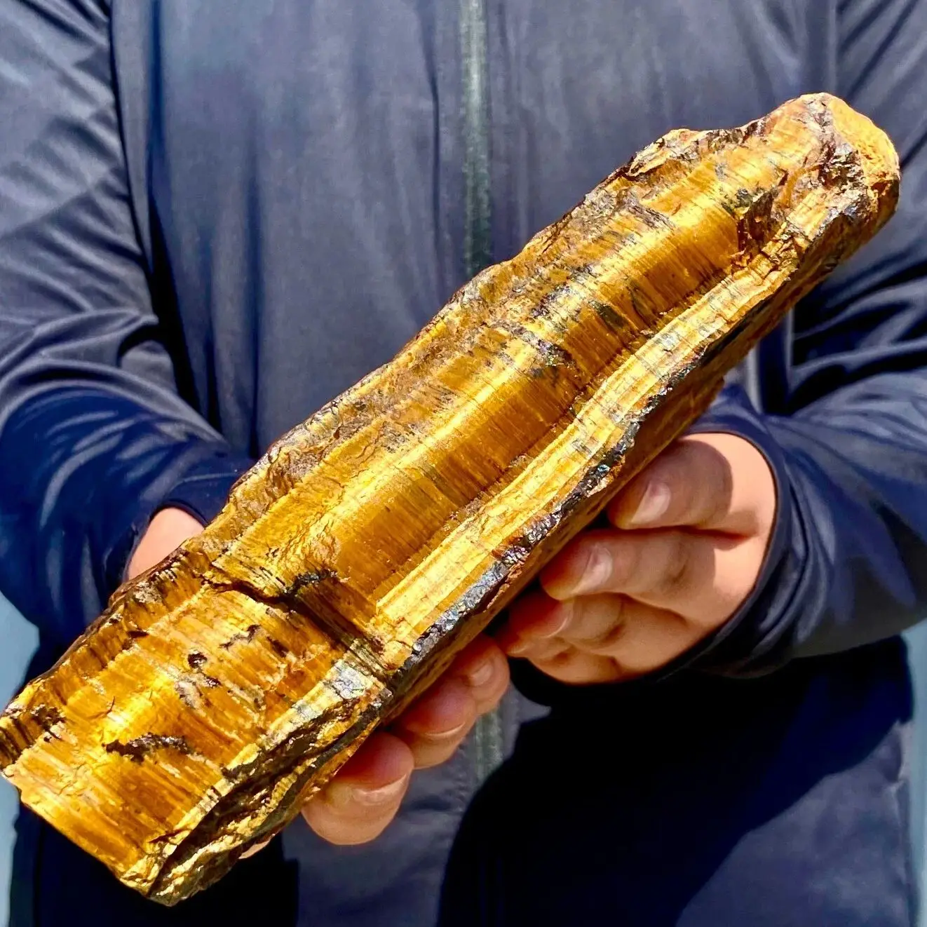 Natural Formed! Tiger's Eye Raw Stone, Quartz Crystal Yellow Tiger's Eye Rough, Mineral, Treatment, Demagnetized Yellow Ore