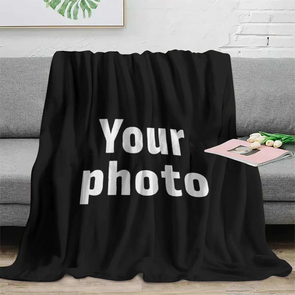 بطانية من الفلانيل السميكة المخصصة للشتاء مع طباعة صور دافئة ناعمة ودافئة ومريحة ومتعددة الأغراض لقيلولة مكتب الأريكة والسرير