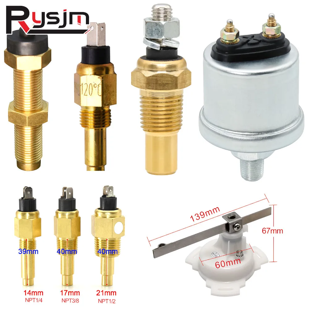 

Пользовательские датчики для воды, температуры масла/тахометра/манометра масла/измерителя угла поворота, датчик температуры масла/воды, датчик прессования масла