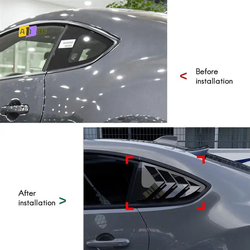 

A03E-Car Rear Triangular Window Louvers Shutters Blinds Cover Trim For Toyota GR86 Subaru BRZ 2022+
