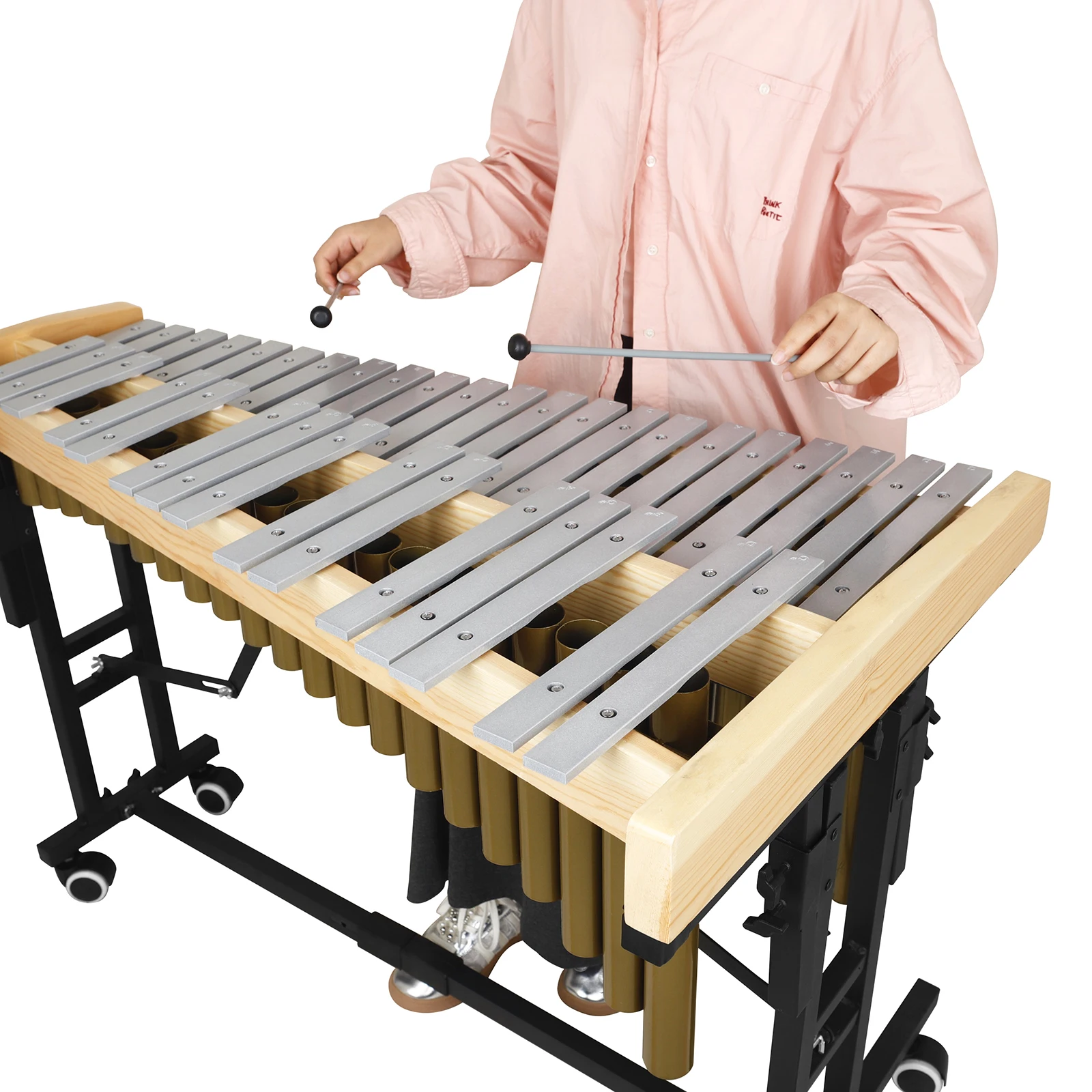 IRIN 37 Note Xylophone Vibraphone Glockenspiel Professional Marimba Aluminum Xylophone Percussion Instrument With Stand Mallets