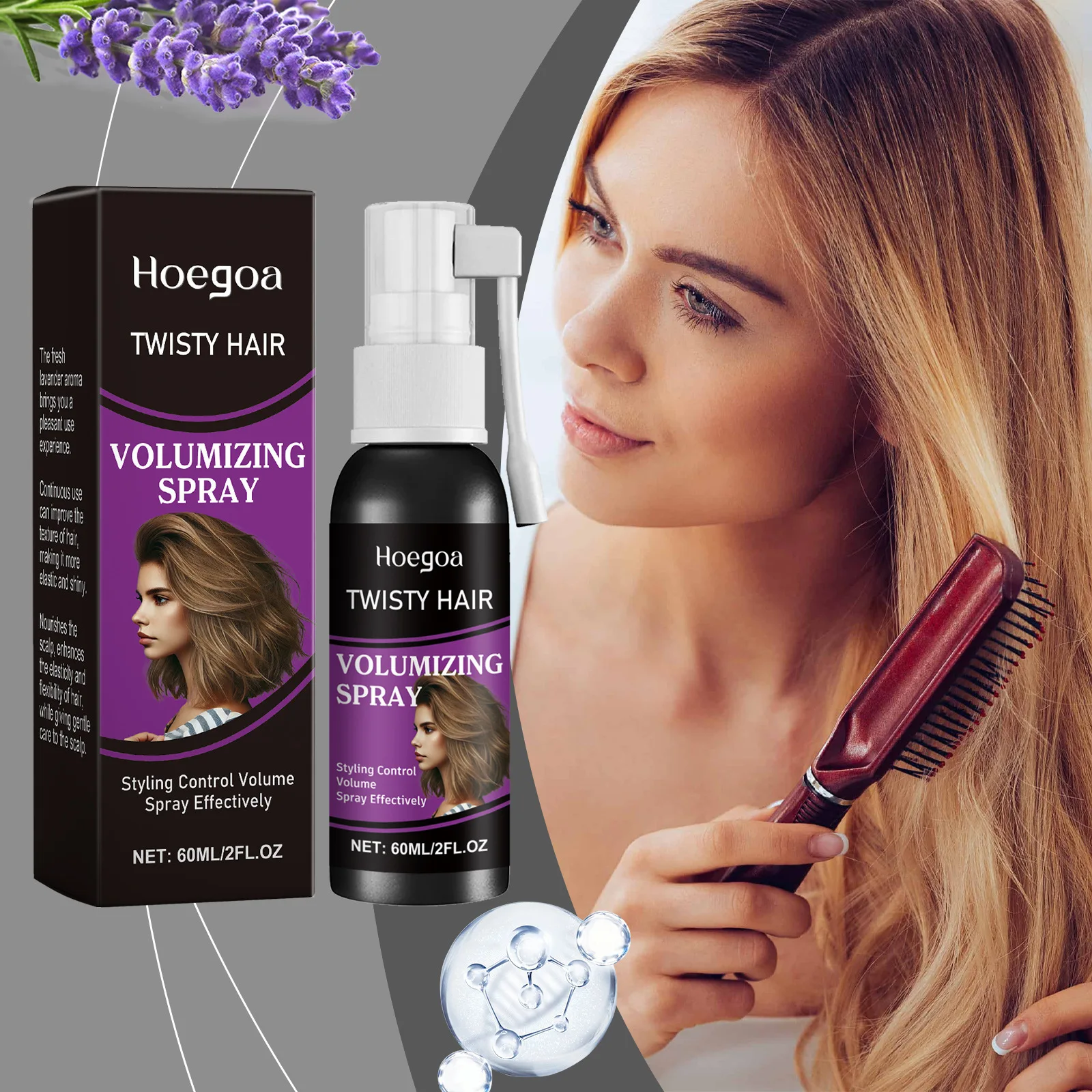 

Hoegoa Hair Thickening Spray Strong Hold Strengthen Nourish Root Increase Texturizing Reduce Dry For Women Hair Styling Sprays