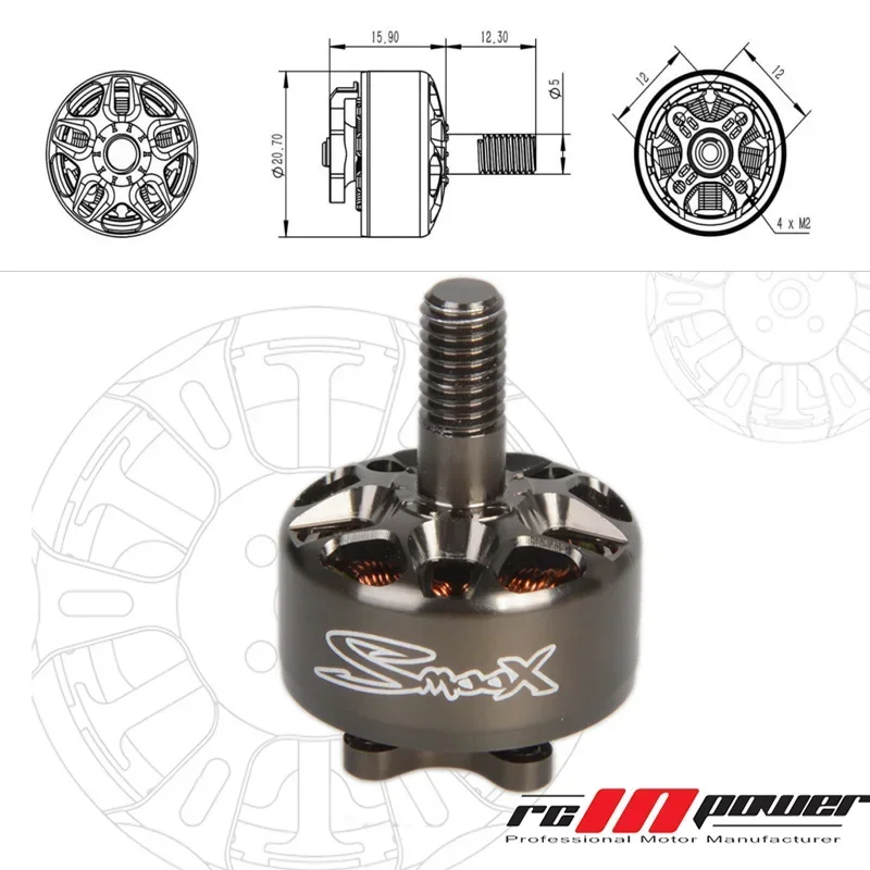 Rcinpower Smoox 1507 Plus 3800kv/4200kv Brushless Motor 3-5inch For Rc Fpv Racing Cinewhoop Drone