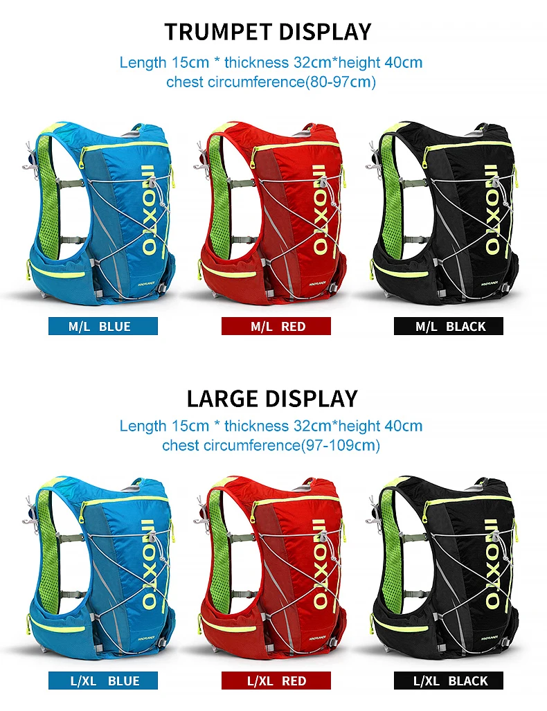 Outdoor-Lauf-Feuchtigkeitsweste, 8 l, Radfahren, feuchtigkeitsspendender Rucksack, Trekking, Wandern, Marathon, Fahrradrucksack mit 500 ml Wasserflasche – Detail 4