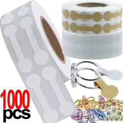 500/1000pcs Portable Jewelry Price Tag Brown Self Adhesive Barbell Stickers DIY Necklace Tool Ring Bracelet Exhibitor Packaging