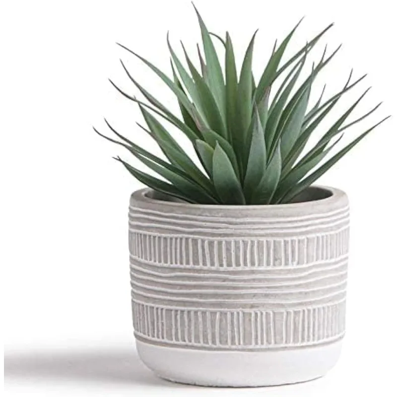 

Artificial Plant | 8" Fake Plant for Desk Decor | Artificial Succulent in Pot | Fake Succulent | Faux Plant Indoor | Succulent