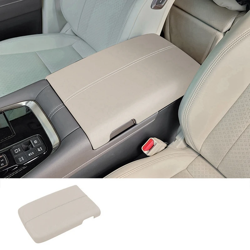 Car Center Armrest Box Covers Console Box Storage Box Trim Cover For Toyota Alphard/Vellfire 40 Series 2023+ Beige